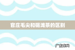 官庄毛尖和碣滩茶的区别