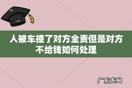 人被车撞了对方全责但是对方不给钱如何处理