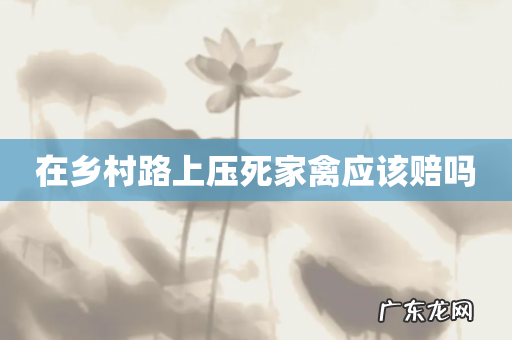 在乡村路上压死家禽应该赔吗