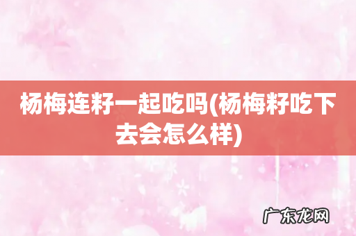 杨梅籽吃下去会怎么样 杨梅连籽一起吃吗
