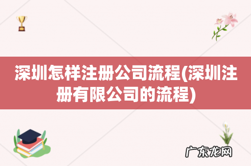 深圳注册有限公司的流程 深圳怎样注册公司流程