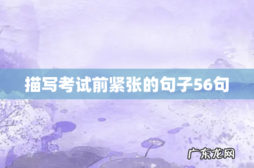 描写考试前紧张的句子56句