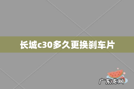 长城c30多久更换刹车片