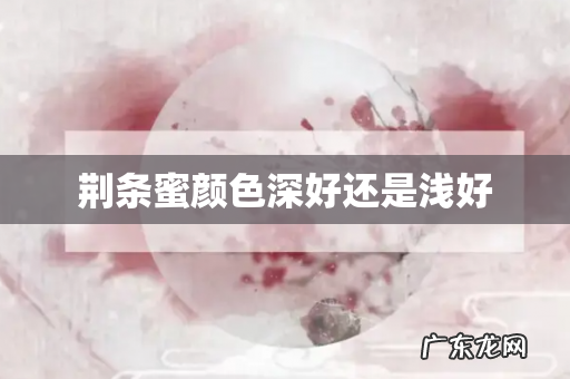 荆条蜜颜色深好还是浅好