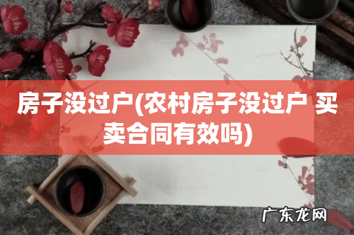 农村房子没过户 买卖合同有效吗 房子没过户