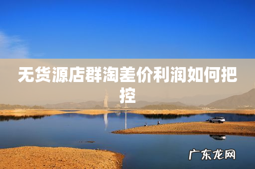 无货源店群淘差价利润如何把控