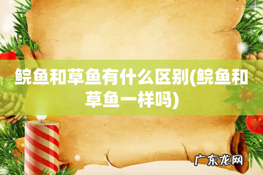 鲩鱼和草鱼一样吗 鲩鱼和草鱼有什么区别