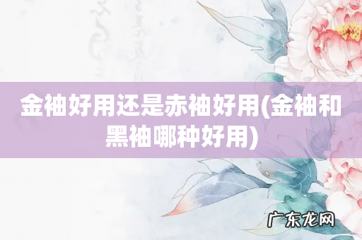 金袖和黑袖哪种好用 金袖好用还是赤袖好用