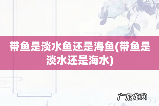 带鱼是淡水还是海水 带鱼是淡水鱼还是海鱼