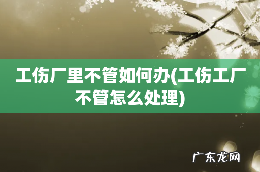 工伤工厂不管怎么处理 工伤厂里不管如何办