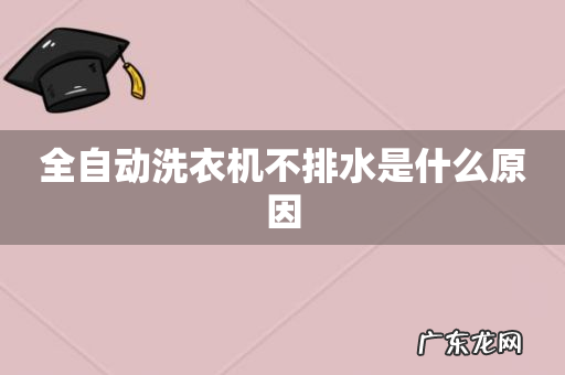全自动洗衣机不排水是什么原因