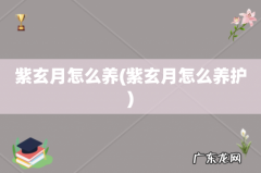 紫玄月怎么养护 紫玄月怎么养