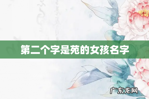 第二个字是苑的女孩名字