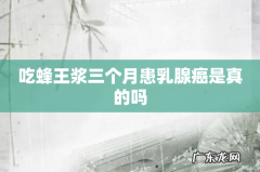 吃蜂王浆三个月患乳腺癌是真的吗