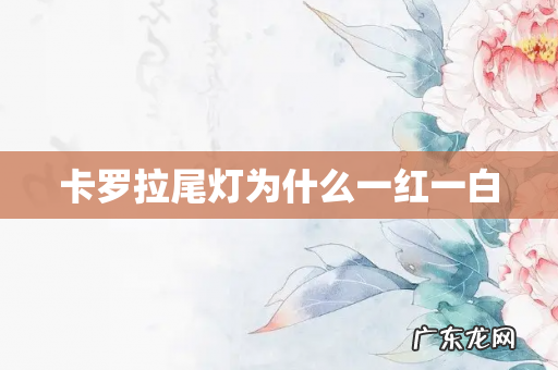 卡罗拉尾灯为什么一红一白