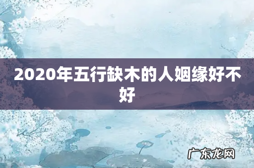 2020年五行缺木的人姻缘好不好