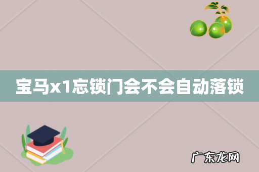 宝马x1忘锁门会不会自动落锁