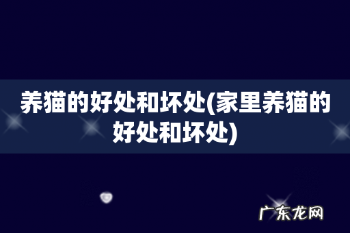 家里养猫的好处和坏处 养猫的好处和坏处