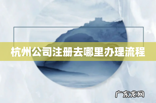 杭州公司注册去哪里办理流程