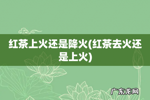红茶去火还是上火 红茶上火还是降火