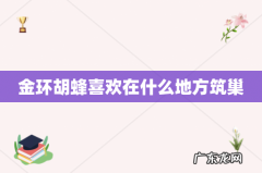 金环胡蜂喜欢在什么地方筑巢