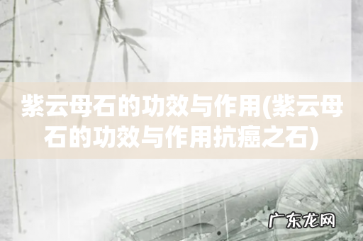 紫云母石的功效与作用抗癌之石 紫云母石的功效与作用
