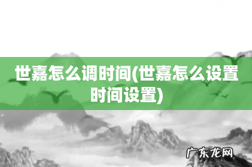 世嘉怎么设置时间设置 世嘉怎么调时间