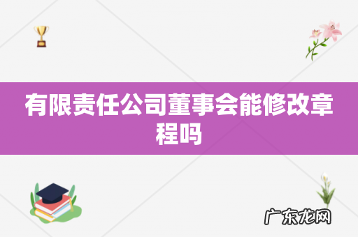 有限责任公司董事会能修改章程吗