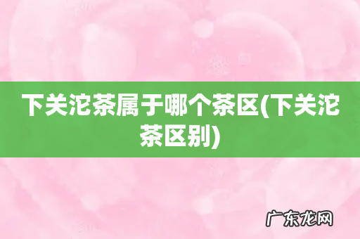 下关沱茶区别 下关沱茶属于哪个茶区