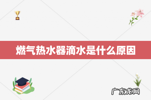 燃气热水器滴水是什么原因