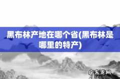 黑布林是哪里的特产 黑布林产地在哪个省