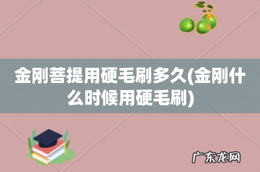 金刚什么时候用硬毛刷 金刚菩提用硬毛刷多久