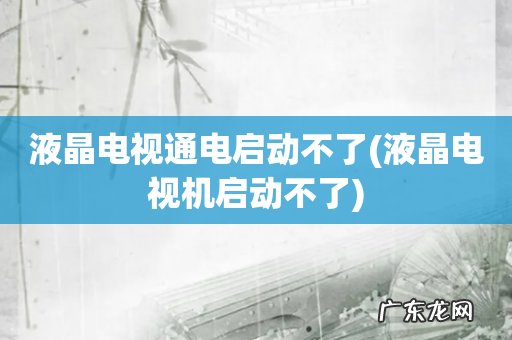 液晶电视机启动不了 液晶电视通电启动不了