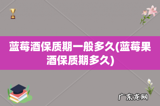 蓝莓果酒保质期多久 蓝莓酒保质期一般多久