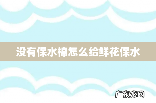 没有保水棉怎么给鲜花保水