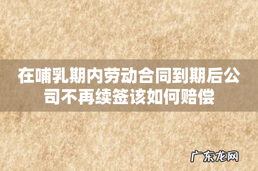 在哺乳期内劳动合同到期后公司不再续签该如何赔偿