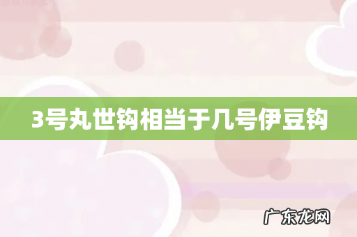 3号丸世钩相当于几号伊豆钩