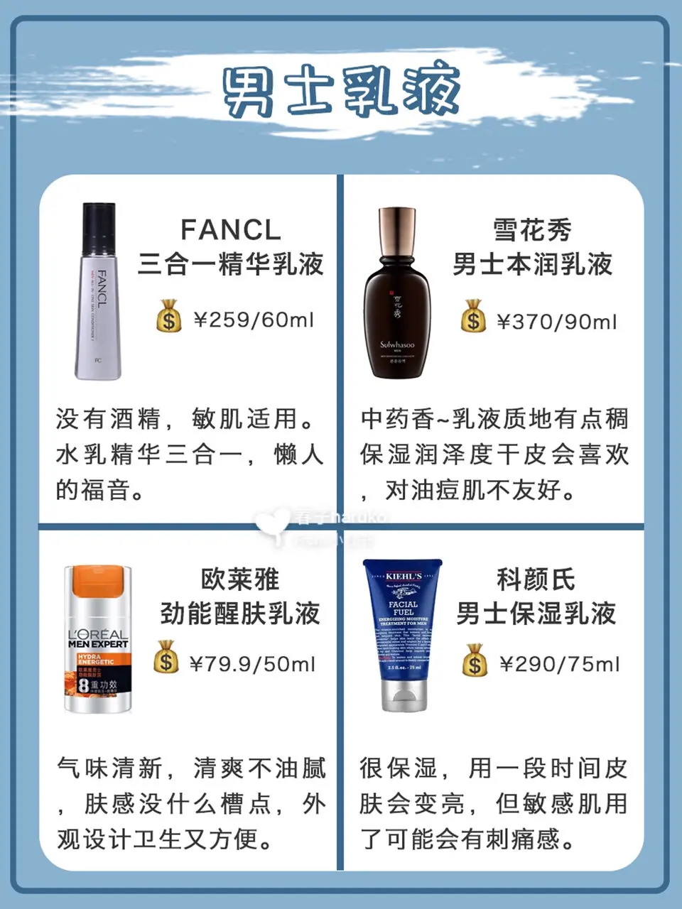 男士基本护肤 男士护肤
