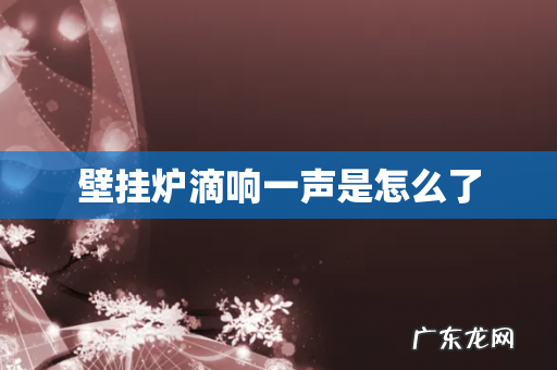 壁挂炉滴响一声是怎么了