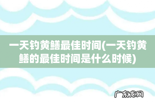 一天钓黄鳝的最佳时间是什么时候 一天钓黄鳝最佳时间