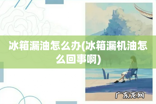 冰箱漏机油怎么回事啊 冰箱漏油怎么办