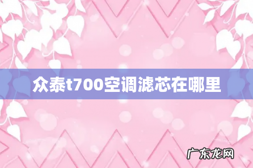 众泰t700空调滤芯在哪里