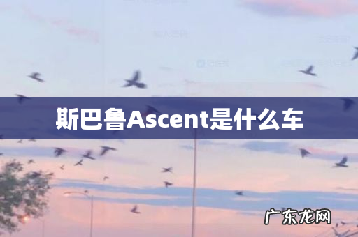 斯巴鲁Ascent是什么车