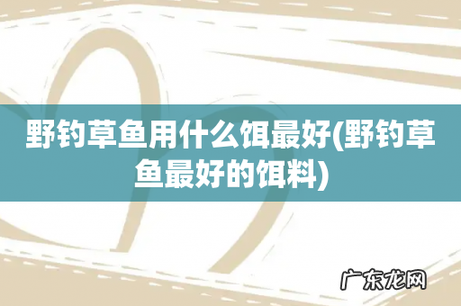 野钓草鱼最好的饵料 野钓草鱼用什么饵最好