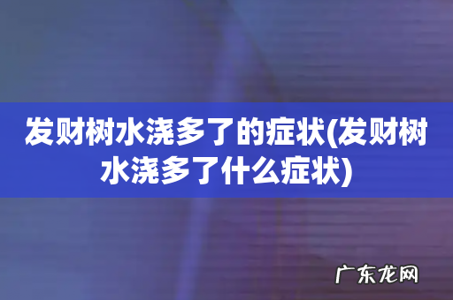 发财树水浇多了什么症状 发财树水浇多了的症状