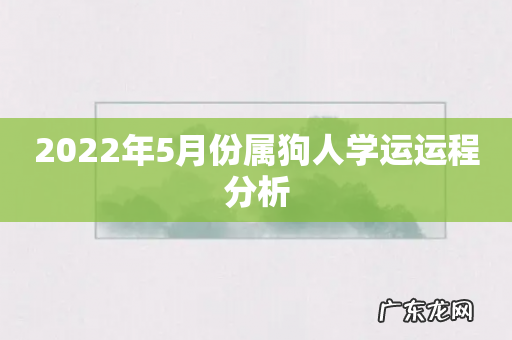 2022年5月份属狗人学运运程分析