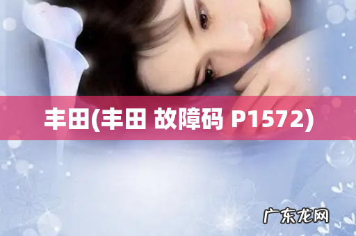 丰田 故障码 P1572 丰田