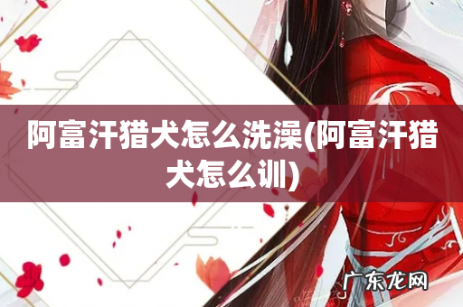 阿富汗猎犬怎么训 阿富汗猎犬怎么洗澡