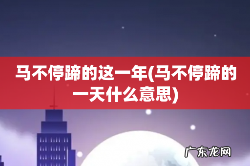 马不停蹄的一天什么意思 马不停蹄的这一年
