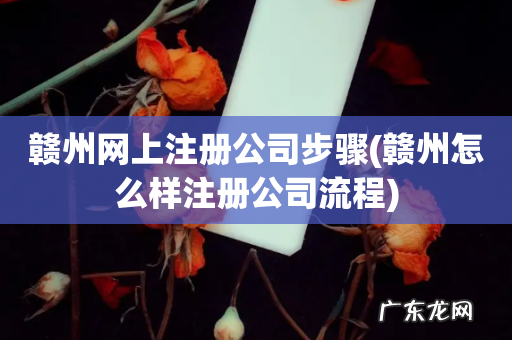 赣州怎么样注册公司流程 赣州网上注册公司步骤